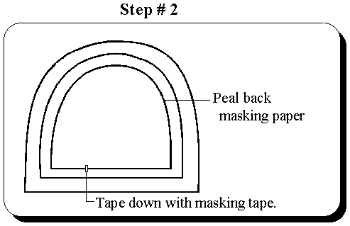 This shows how to peal back the masking for installation and trimming into the aircraft, do this to keep the windshield from getting damaged